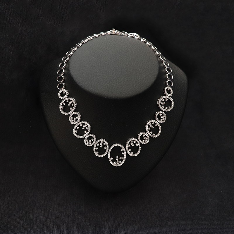 neck pendant with cubic zirconia stones