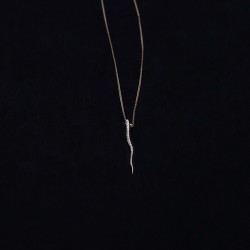 gold necklace with zircon
