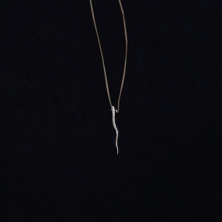 gold necklace with zircon