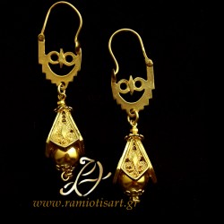 traditional earrings Greece Evia Agia Anna "kampanes"...