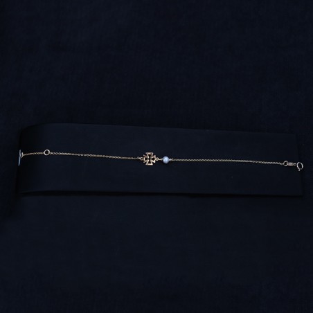 gold bracelet with cross