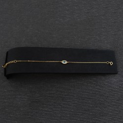 gold plated eye bracelet