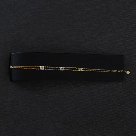 gilded bracelet with zircon