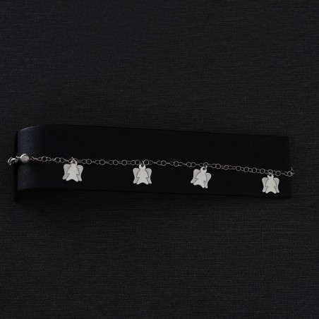 silver bracelet with little angels