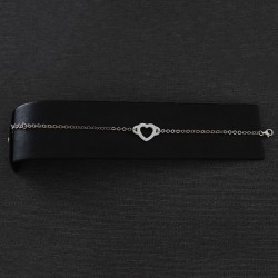 silver bracelet with heart