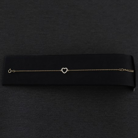 gold plated bracelet with heart