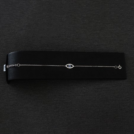 βραχιολι ασημι με ματακι