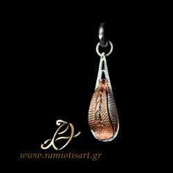 κρεμαστο κοσμημα λαιμου filigree νταλι διχρωμο ασημενιο... 2