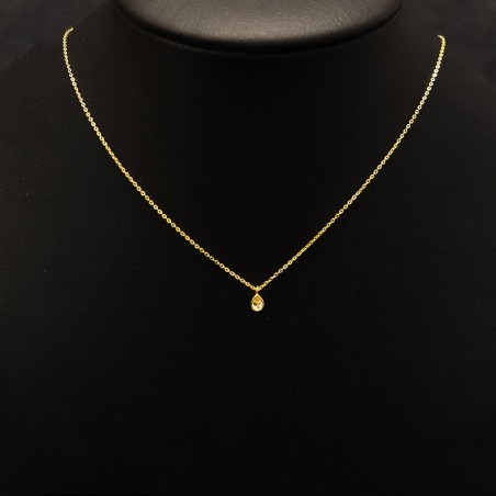 GOLD NECKLACE WITH ZIRCON
