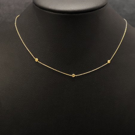 GOLD NECKLACE WITH ZIRCON
