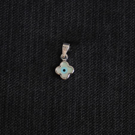 WHITE GOLD CROSS WITH EYE