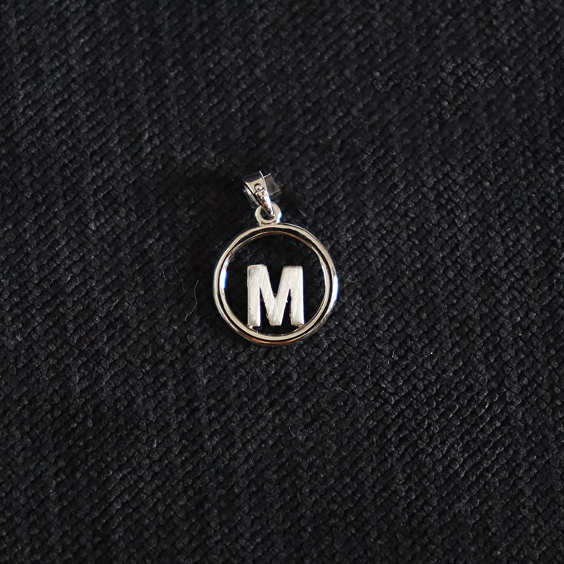 WHITE GOLD MONOGRAM "M"