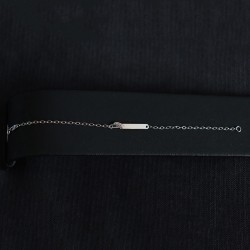 CHILDRENS WHITE GOLD IDENTITY BY CAR