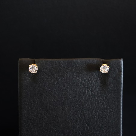 GOLD EARRINGS WITH ZIRCON