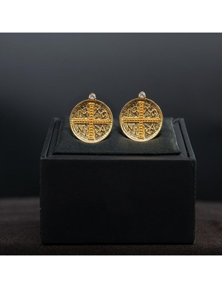 gold-plated cufflinks