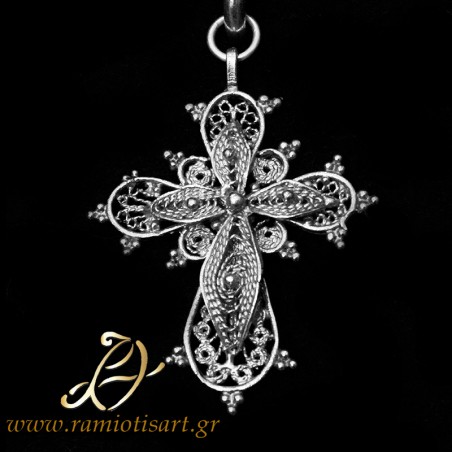 filigree orthodox cross vintage traditional grecian design