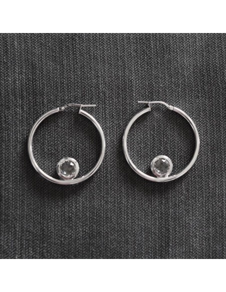 EARRINGS RINGS WITH CUBIC ZIRCONIA