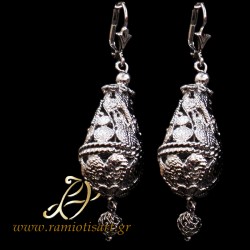 traditional Cyprus earrings silver filigree 2