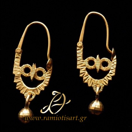 greek traditional earrings "owls" handmade