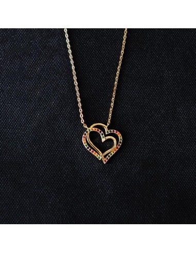 NECK PENDANT HEART WITH CUBIC ZIRCONIA