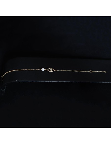 GOLD BRACELET WITH PEARL