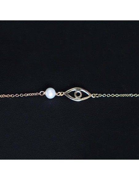 GOLD BRACELET WITH PEARL