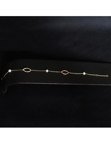 GOLD BRACELET WITH PEARLS