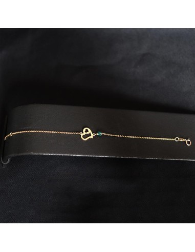 GOLD BRACELET WITH HEART