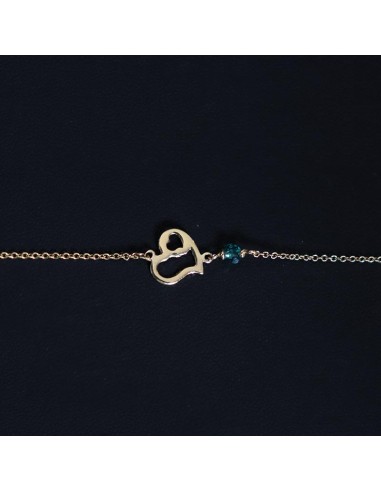 GOLD BRACELET WITH HEART