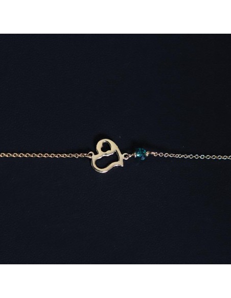 GOLD BRACELET WITH HEART