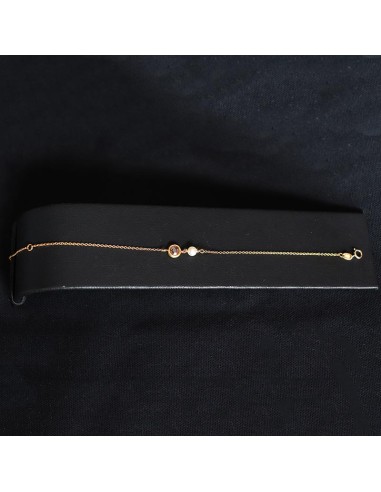 GOLD BRACELET WITH PEARL AND CITRIN