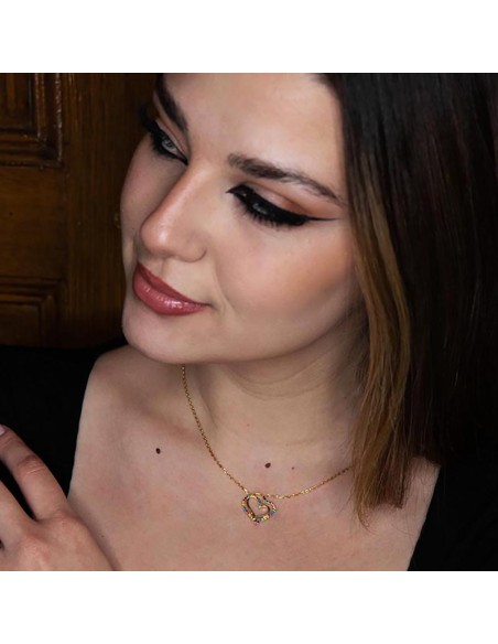 NECK PENDANT HEART WITH CUBIC ZIRCONIA