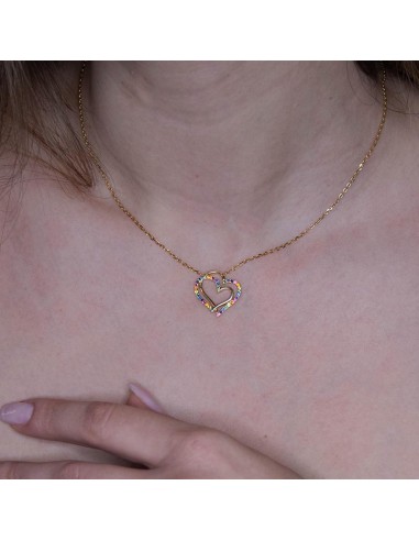 NECK PENDANT HEART WITH CUBIC ZIRCONIA