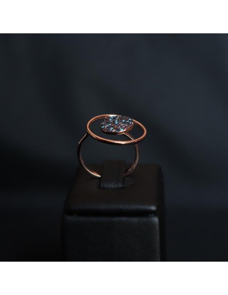 RING WITH MULTICOLOR CUBIC ZIRCONIA STONES