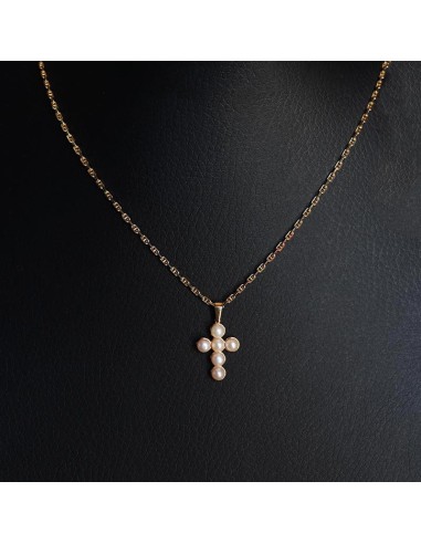 GOLD CROSS WITH PEARLS
