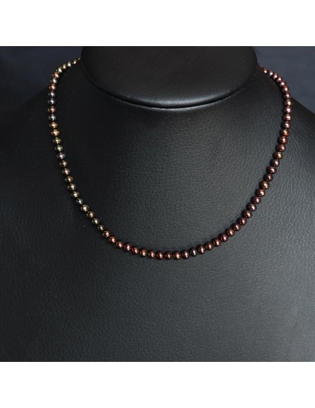 HANGING NECKLACE WITH BLACK PEARL