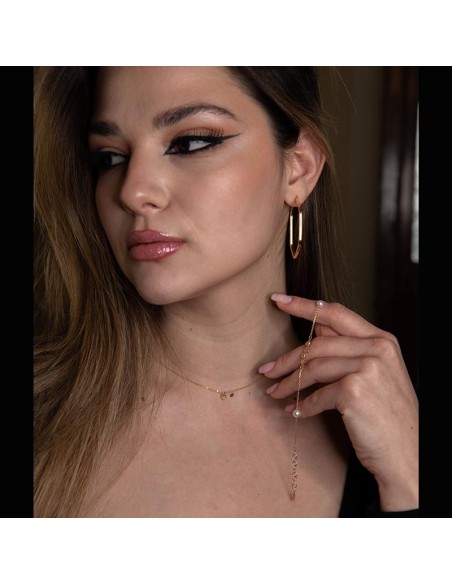 GOLD NECKLACE WITH ZIRCON