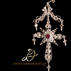 earrings cross design long inspired from the traditional... 2