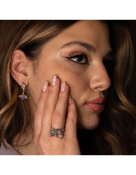earrings with crystal