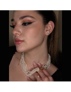 gold earrings with cubic zirconia