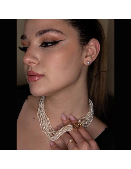 gold earrings with cubic zirconia