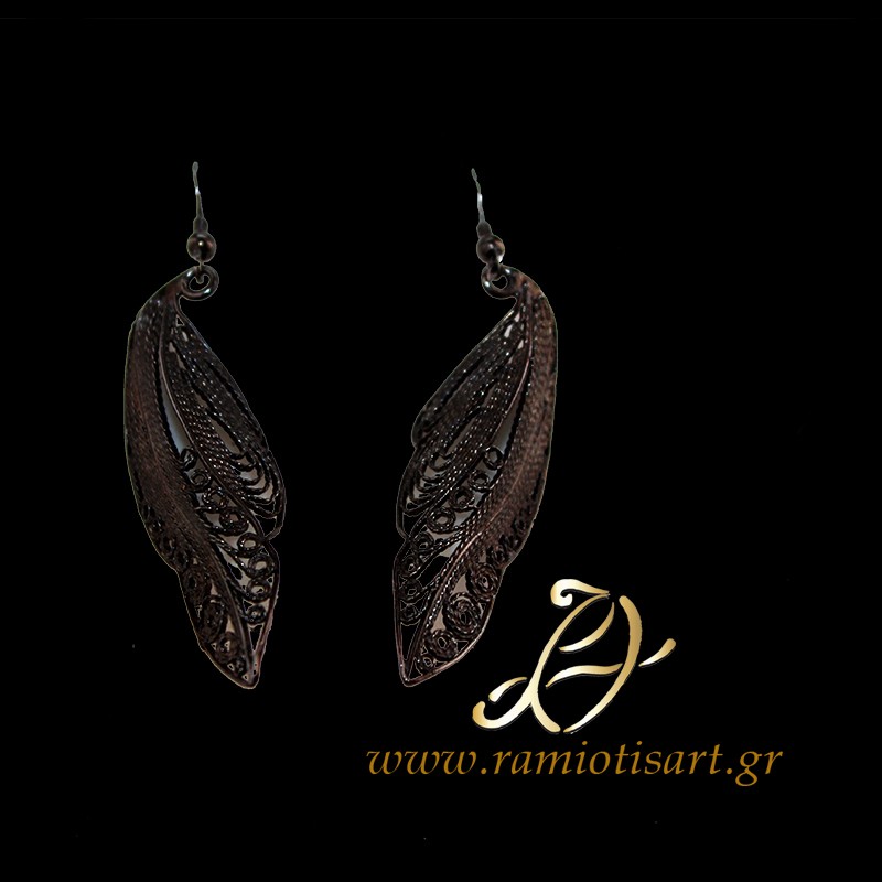 silver earrings leaf filigree MATERIAL SILVER Color natural silver YOUR BUDJET UP TO 50 EURO