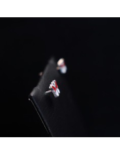 EARRINGS WITH PINK BUTTERFLIES 2