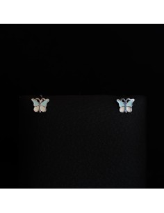 EARRINGS WITH BLUE BUTTERFLIES