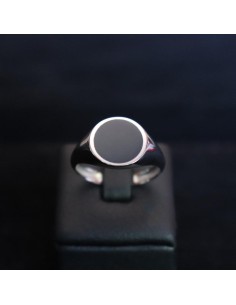 MEN'S RING WITH ONYCH