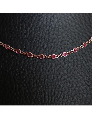 NECKLACE WITH RED ZIRCONIA