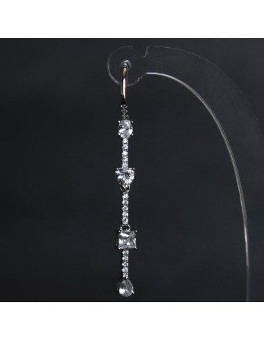DANGLING EARRINGS WITH ZIRCON