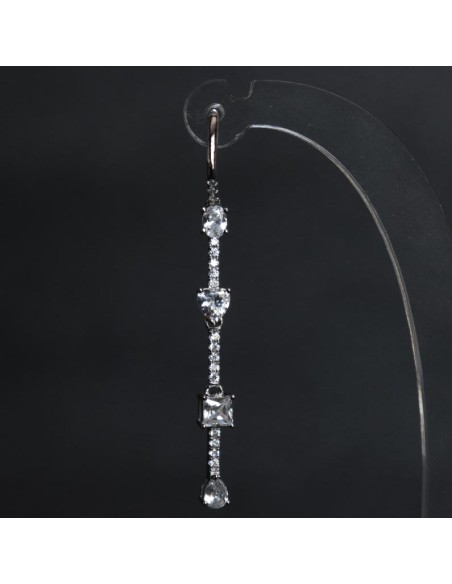 DANGLING EARRINGS WITH ZIRCON