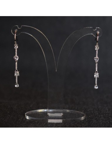 DANGLING EARRINGS WITH ZIRCON