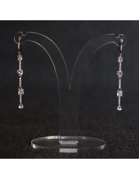 DANGLING EARRINGS WITH ZIRCON